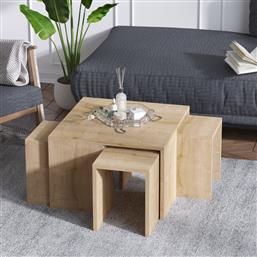 ΣΕΤ ΤΡΑΠΕΖΙ ΣΑΛΟΝΙΟΥ ORTANCA - SAPPHIRE OAK 793ELG2819 (60X60X37) ΑΙΘΡΙΟ