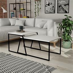 ΣΕΤ ΤΡΑΠΕΖΙ ΣΑΛΟΝΙΟΥ PAL ORTA SEHPA - WHITE 855DTE2915 (88X38X50) ΑΙΘΡΙΟ