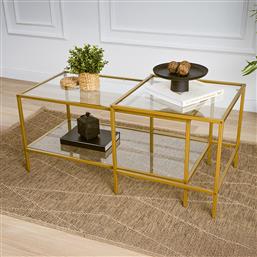 ΣΕΤ ΤΡΑΠΕΖΙ ΣΑΛΟΝΙΟΥ SEVAY - GOLD 706CLN1146 (15X49X15) ΑΙΘΡΙΟ