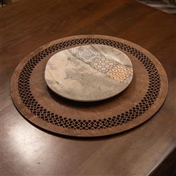 ΣΕΤ ΞΥΛΙΝΑ ΣΟΥΠΛΑ (4 ΤΕΜ.) SELJUK - WENGE 790PYN1139 (36X36) ΑΙΘΡΙΟ