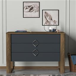 ΣΥΡΤΑΡΙΕΡΑ BUMERANG - WALNUT, ANTHRACITE 804TRH3517 110X76X44,8 CM ΑΙΘΡΙΟ