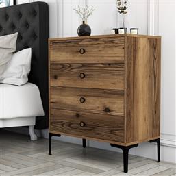 ΣΥΡΤΑΡΙΕΡΑ LIZBON 539 - WALNUT 845HCT1204 76X90,7X40 CM ΑΙΘΡΙΟ
