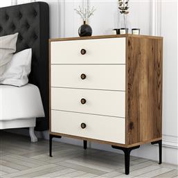 ΣΥΡΤΑΡΙΕΡΑ LIZBON 540 - WALNUT, CREAM 845HCT1205 76X90,7X40 CM ΑΙΘΡΙΟ