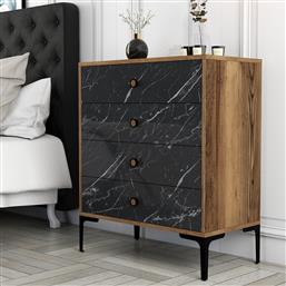 ΣΥΡΤΑΡΙΕΡΑ LIZBON 541 - WALNUT, BLACK 845HCT1206 76X90,7X40 CM ΑΙΘΡΙΟ