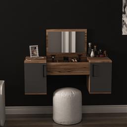 ΤΟΥΑΛΕΤΑ ΚΡΕΒΑΤΟΚΑΜΑΡΑΣ MERCAN - LIGHT WALNUT, ANTHRACITE 550ARN2794 (100X74,1X35,5) ΑΙΘΡΙΟ