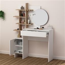 ΤΟΥΑΛΕΤΑ ΚΡΕΒΑΤΟΚΑΜΑΡΑΣ MUP - WHITE, OAK 855DTE4303 (105X151X35) ΑΙΘΡΙΟ