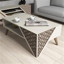 ΤΡΑΠΕΖΑΚΙ ΣΑΛΟΝΙΟΥ BERIL - CREAM 845HCT2803 105X58X40 CM ΑΙΘΡΙΟ