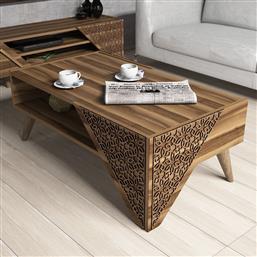 ΤΡΑΠΕΖΑΚΙ ΣΑΛΟΝΙΟΥ BERIL - WALNUT 845HCT2802 105X58X40 CM ΑΙΘΡΙΟ