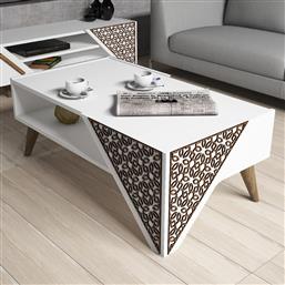 ΤΡΑΠΕΖΑΚΙ ΣΑΛΟΝΙΟΥ BERIL - WHITE 845HCT2801 105X58X40 CM ΑΙΘΡΙΟ