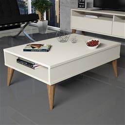 ΤΡΑΠΕΖΑΚΙ ΣΑΛΟΝΙΟΥ BEST - CREAM 845HCT2873 90X34,6X60 CM ΑΙΘΡΙΟ