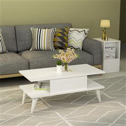 ΤΡΑΠΕΖΑΚΙ ΣΑΛΟΝΙΟΥ BETA - WHITE 475OLV1322 90X40X45 CM ΑΙΘΡΙΟ