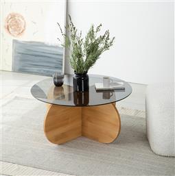 ΤΡΑΠΕΖΑΚΙ ΣΑΛΟΝΙΟΥ BUBBLE WOOD - FUME, OAK 552NOS1473 75X35X75 CM ΑΙΘΡΙΟ