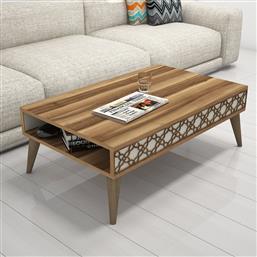ΤΡΑΠΕΖΑΚΙ ΣΑΛΟΝΙΟΥ CITY - WALNUT, CREAM 845HCT2812 105X36,6X60 CM ΑΙΘΡΙΟ