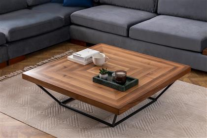 ΤΡΑΠΕΖΑΚΙ ΣΑΛΟΝΙΟΥ CORA - WALNUT 141HWR1131 100X32X100 CM ΑΙΘΡΙΟ
