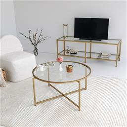 ΤΡΑΠΕΖΑΚΙ ΣΑΛΟΝΙΟΥ GOLD SUN S404 552NOS2230 83X40X83 CM ΑΙΘΡΙΟ