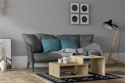 ΤΡΑΠΕΖΑΚΙ ΣΑΛΟΝΙΟΥ HOLLY - SAPPHIRE 495SSE1315 80X40X50 CM ΑΙΘΡΙΟ
