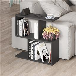 ΤΡΑΠΕΖΑΚΙ ΣΑΛΟΝΙΟΥ HOMEMANIA - SILKY BLACK 776HMS2872 60X60X20 CM ΑΙΘΡΙΟ