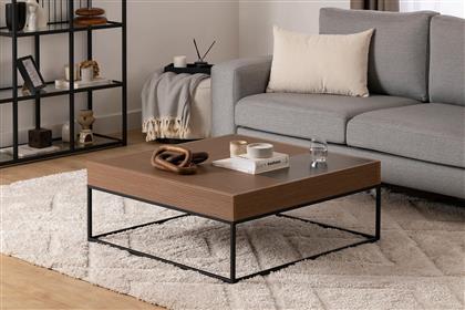 ΤΡΑΠΕΖΑΚΙ ΣΑΛΟΝΙΟΥ LENA - WALNUT 141HWR1147 90X37X90 CM ΑΙΘΡΙΟ