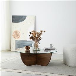 ΤΡΑΠΕΖΑΚΙ ΣΑΛΟΝΙΟΥ LILY WOOD - WALNUT 552NOS1474 90X30X90 CM ΑΙΘΡΙΟ