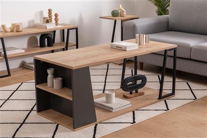 ΤΡΑΠΕΖΑΚΙ ΣΑΛΟΝΙΟΥ LISSA - BLACK 550ARN3442 120X48,6X50 CM ΑΙΘΡΙΟ