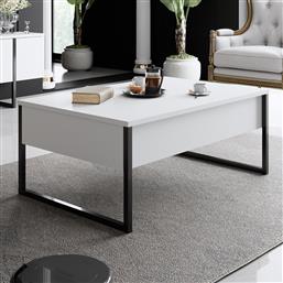 ΤΡΑΠΕΖΑΚΙ ΣΑΛΟΝΙΟΥ LUXE - WHITE, BLACK 618BLY1125 90X40X60 CM ΑΙΘΡΙΟ