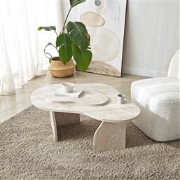 ΤΡΑΠΕΖΑΚΙ ΣΑΛΟΝΙΟΥ MELTED - TRAVERTINE 552NOS2563 105X35X65 CM ΑΙΘΡΙΟ