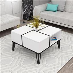 ΤΡΑΠΕΖΑΚΙ ΣΑΛΟΝΙΟΥ NIRVANA - WHITE 505CRL1413 71,8X43,8X71,8 CM ΑΙΘΡΙΟ