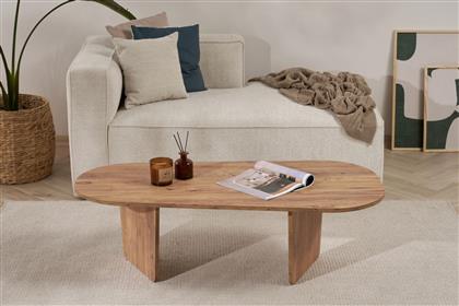 ΤΡΑΠΕΖΑΚΙ ΣΑΛΟΝΙΟΥ OVALIS - ATLANTIC PINE 838NRD1109 130X40X65 CM ΑΙΘΡΙΟ