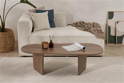 ΤΡΑΠΕΖΑΚΙ ΣΑΛΟΝΙΟΥ OVALIS - WALNUT 838NRD1107 130X40X65 CM ΑΙΘΡΙΟ