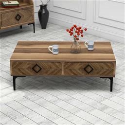 ΤΡΑΠΕΖΑΚΙ ΣΑΛΟΝΙΟΥ SAMBA - WALNUT 845HCT2847 105X34,6X60 CM ΑΙΘΡΙΟ