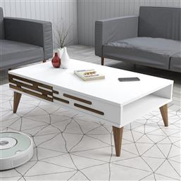 ΤΡΑΠΕΖΑΚΙ ΣΑΛΟΝΙΟΥ VALENSIYA - WHITE 845HCT5362 105X60X34,6 CM ΑΙΘΡΙΟ