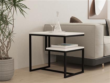 ΤΡΑΠΕΖΑΚΙ ΣΑΛΟΝΙΟΥ WENGEN - WHITE 495SSE1310 60X52X40 CM ΑΙΘΡΙΟ