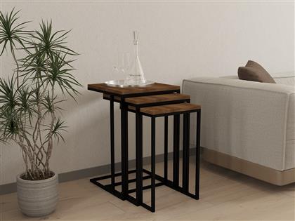 ΤΡΑΠΕΖΑΚΙΑ ΖΙΓΚΟΝ (ΣΕΤ 3 ΤΕΜΑΧΙΩΝ) PINO 835PUQ2904 40X60X40 CM ΑΙΘΡΙΟ