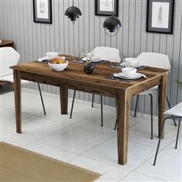 ΤΡΑΠΕΖΑΡΙΑ MILAN 516 - WALNUT 845HCT1404 (145X75X88) ΑΙΘΡΙΟ