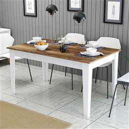 ΤΡΑΠΕΖΑΡΙΑ MILAN 520 - WALNUT, WHITE 845HCT1408 (145X75X88) ΑΙΘΡΙΟ