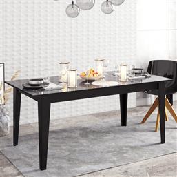 ΤΡΑΠΕΖΑΡΙΑ POLKA - BLACK 875ZNA2907 (180X76,8X90) ΑΙΘΡΙΟ