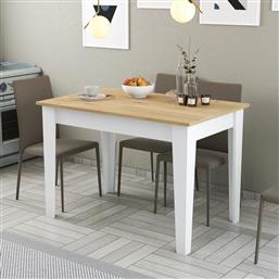 ΤΡΑΠΕΖΙ ΚΟΥΖΙΝΑΣ KIEV 512 - WHITE, OAK 845HCT2109 (110X75X72) ΑΙΘΡΙΟ