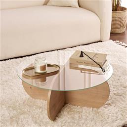 ΤΡΑΠΕΖΙ ΣΑΛΟΝΙΟΥ AERIS - SAPPHIRE OAK, TRANSPARENT 668NRD1101 (75X35X75) ΑΙΘΡΙΟ