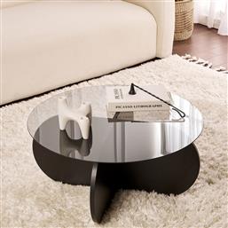 ΤΡΑΠΕΖΙ ΣΑΛΟΝΙΟΥ AERIS - WOOD BLACK, TRANSPARENT 668NRD1103 (75X35X75) ΑΙΘΡΙΟ