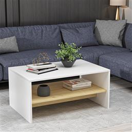 ΤΡΑΠΕΖΙ ΣΑΛΟΝΙΟΥ APOLLON - WHITE, SAPPHIRE OAK 475OLV1308 (90X46,8X45) ΑΙΘΡΙΟ
