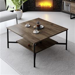 ΤΡΑΠΕΖΙ ΣΑΛΟΝΙΟΥ BLACK LINE - WALNUT, BLACK 618BLY1150 (80X40X80) ΑΙΘΡΙΟ