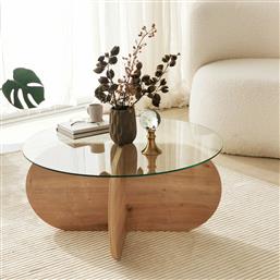 ΤΡΑΠΕΖΙ ΣΑΛΟΝΙΟΥ BUBBLE - SAPPHIRE OAK 552NOS2269 (75X35X75) ΑΙΘΡΙΟ