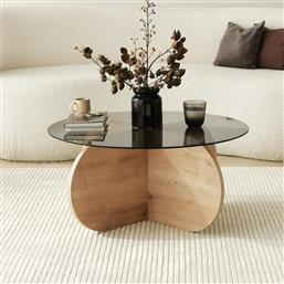 ΤΡΑΠΕΖΙ ΣΑΛΟΝΙΟΥ BUBBLE - SAPPHIRE OAK, FUME 552NOS2268 (75X35X75) ΑΙΘΡΙΟ
