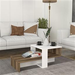 ΤΡΑΠΕΖΙ ΣΑΛΟΝΙΟΥ CHAIN - WHITE, WALNUT 731WAT2801 (80X16,3X43,6) ΑΙΘΡΙΟ
