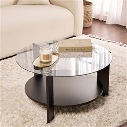 ΤΡΑΠΕΖΙ ΣΑΛΟΝΙΟΥ CLARA - WOOD BLACK, FUME 668NRD1110 (75X40X75) ΑΙΘΡΙΟ