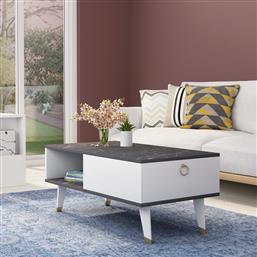 ΤΡΑΠΕΖΙ ΣΑΛΟΝΙΟΥ DELUX - BLACK, WHITE 475OLV1333 (90X42,4X45) ΑΙΘΡΙΟ