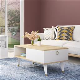 ΤΡΑΠΕΖΙ ΣΑΛΟΝΙΟΥ DELUX - SAPPHIRE, WHITE 475OLV1334 (90X42,4X45) ΑΙΘΡΙΟ