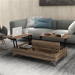 ΤΡΑΠΕΖΙ ΣΑΛΟΝΙΟΥ ESINTI - WALNUT 756FRN2814 (121X28X69,2) ΑΙΘΡΙΟ