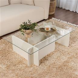 ΤΡΑΠΕΖΙ ΣΑΛΟΝΙΟΥ FLAVIO - WOODEN WHITE 353NRD1115 (105X30X65) ΑΙΘΡΙΟ