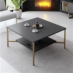 ΤΡΑΠΕΖΙ ΣΑΛΟΝΙΟΥ GOLD LINE - ANTHRACITE, BLACK 618BLY1151 (80X40X80) ΑΙΘΡΙΟ